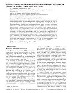 Approximating the head-related transfer function using simple