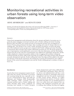 Monitoring recreational activities in urban forests using long
