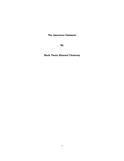 The American Claimant By Mark Twain (Samuel