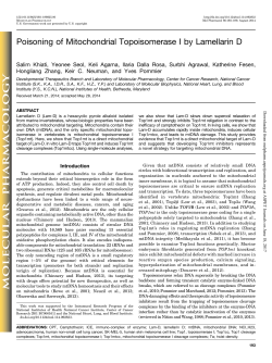Poisoning of Mitochondrial Topoisomerase I by Lamellarin D