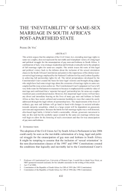 The Inevitability of Same-sex marriage
