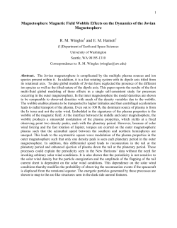Magnetosphere Magnetic Field Wobble Effects