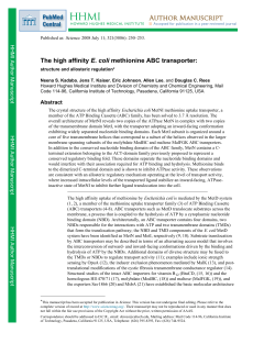 The high affinity E. coli methionine ABC transporter: