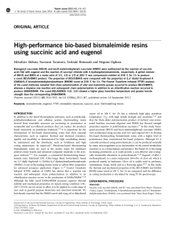 High-performance bio-based bismaleimide resins using