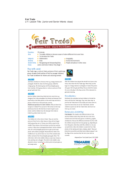 Exploring Fair Trade - Lesson Plan