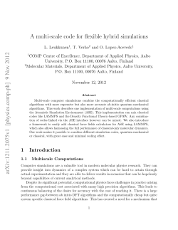 A multi-scale code for flexible hybrid simulations arXiv:1211.2075v1
