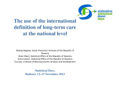 The use of the international definition of long-term care at