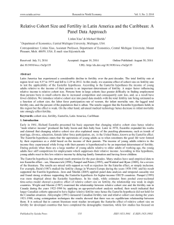 Relative Cohort Size and Fertility in Latin America