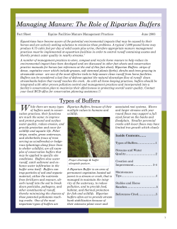 Managing Manure: The Role of Riparian Buffers