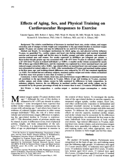 Effects of Aging, Sex, and Physical Training on