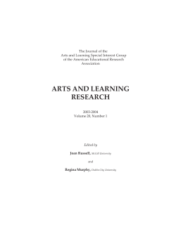 Vol. 20 2004 - Arts and Learning SIG