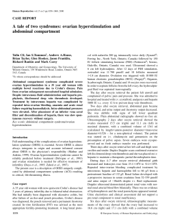 A tale of two syndromes: ovarian hyperstimulation and abdominal