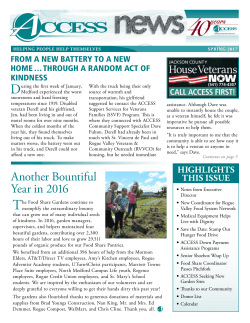 ACCESS Spring 2017 Newsletter