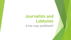 Journalists and Lobbyists