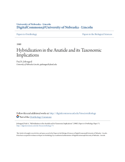 Hybridization in the Anatide and its Taxonomic Implications