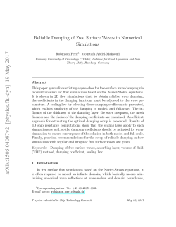 Reliable Damping of Free Surface Waves in Numerical Simulations