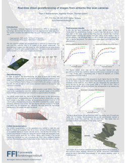 Real-time direct georeferencing of images from airborne