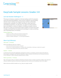 EasyCode Sample Lessons: Grades 3-8