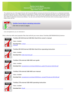 Toshiba HDTB305XS3AA operating instruction