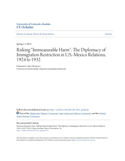 Risking &ldquo;Immeasurable Harm&rdquo;: The Diplomacy of