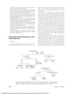 Pulmonary Arterial Hypertension and Thyroid