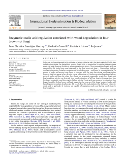 Enzymatic oxalic acid regulation correlated with wood degradation