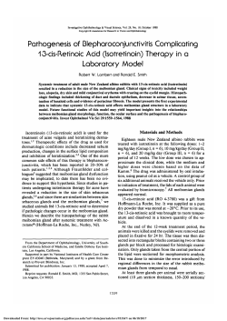 Pathogenesis of blepharoconjunctivitis complicating 13-cis
