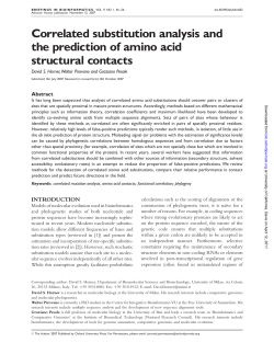 Correlated substitution analysis and the