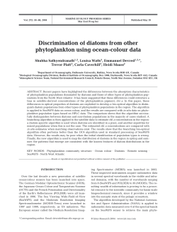 Discrimination of diatoms from other phytoplankton using ocean