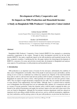 Development of Dairy Cooperative and Its Impacts on Milk