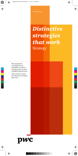 Distinctive strategies that work