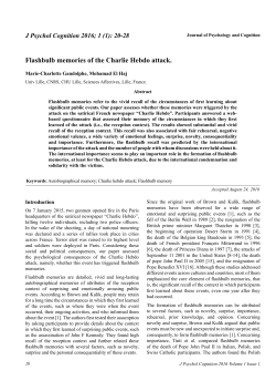 Flashbulb memories of the Charlie Hebdo attack.