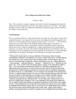 How to Rigorously Define Fine-tuning