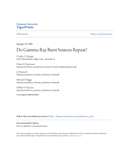 Do Gamma-Ray Burst Sources Repeat? - TigerPrints