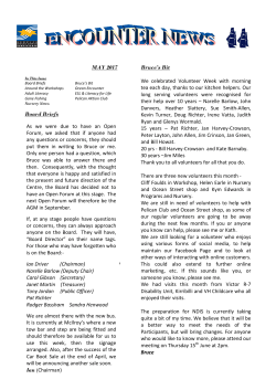 Newsletter - The Encounter Centre