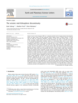 The seismic mid-lithosphere discontinuity