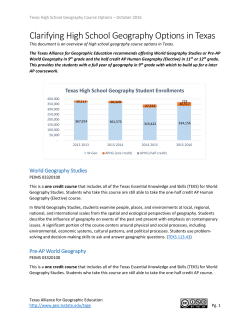 Clarifying High School Geography Options in Texas