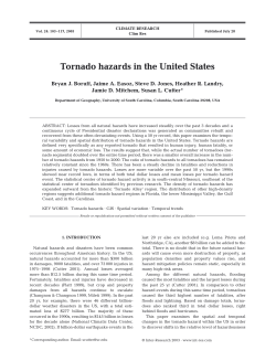 Tornado hazards in the United States