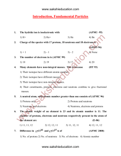 Introduction, Fundamental Particles