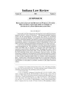 Indiana Law Review - Robert H. McKinney School of Law