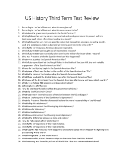 US History Third Term Test Review