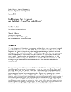 Real Exchange Rate Movements and the Relative Price of Non