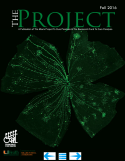 The Project 2016 - The Miami Project to Cure Paralysis