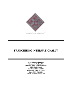 franchising internationally