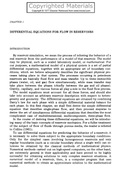 DIFFERENTIAL EQUATIONS FOR FLOW IN