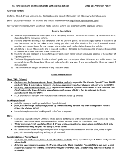 2016-2017 Uniform Policy - Neumann Goretti High School