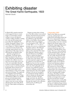Exhibiting disaster: The Great Kantō Earthquake, 1923