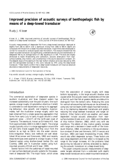 Improved precision of acoustic surveys of benthopelagic fish by