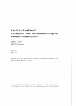 Can China Feed Itself?