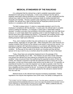 medical standards of the railroad
